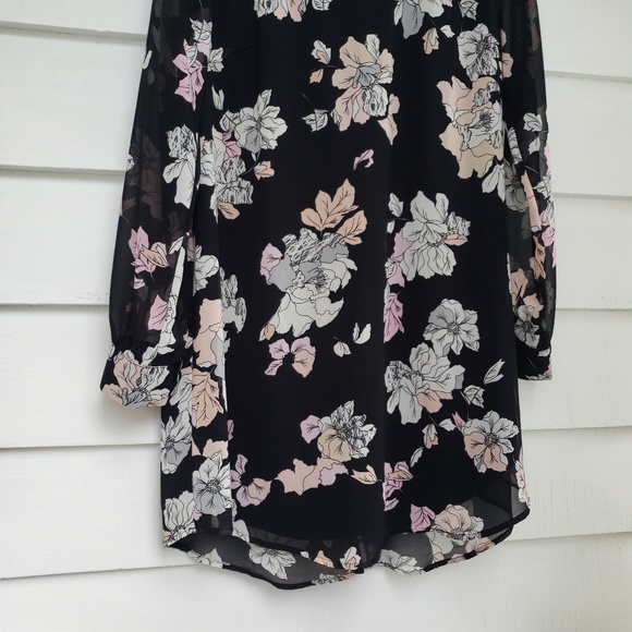 HP 🎆 9/13 ASTR Floral Print Long Sleeve Dress - Picture 3 of 6